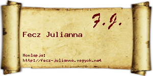 Fecz Julianna névjegykártya