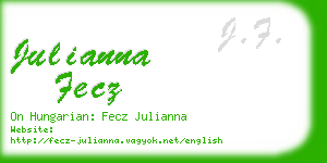 julianna fecz business card